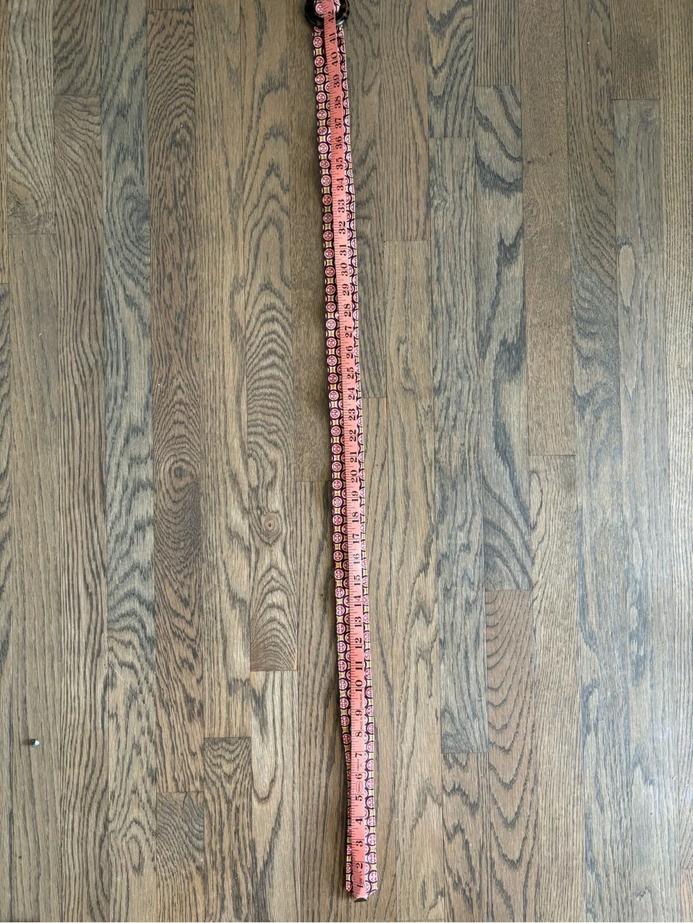 Vera Bradley Maroon Floral Fabric Belt with Tortoiseshell Ring